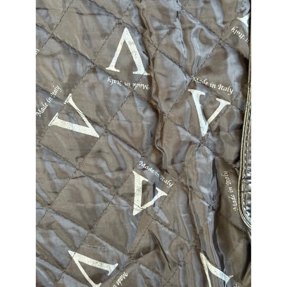 V MADE IN ITALY MENS FAUX LEATHER JACKET XL BLACK BUTTONS FRONT & IN POCKETS - Picture 11 of 12
